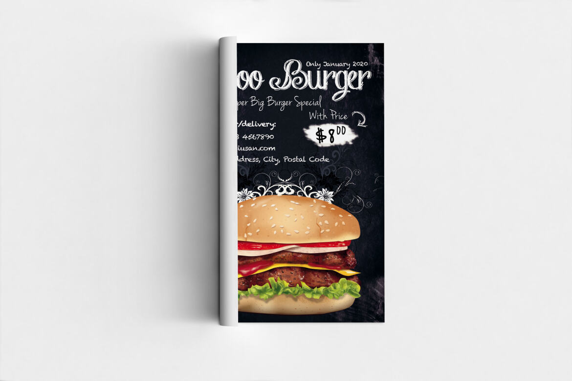 Boo Burger FREE Flyer Template - view 3