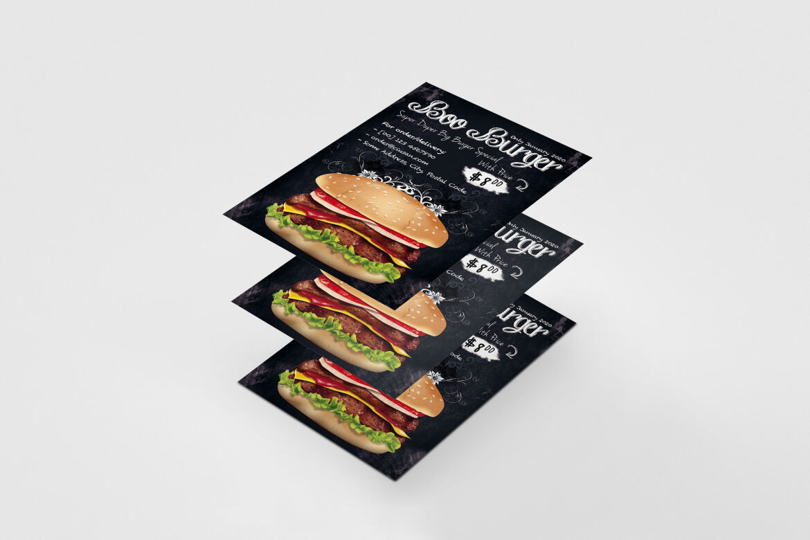 Boo Burger FREE Flyer Template - view 8