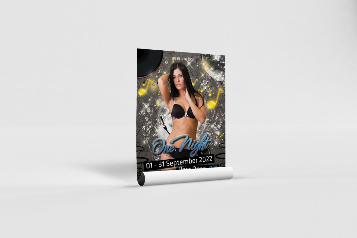 One Night FREE Flyer Template alternate