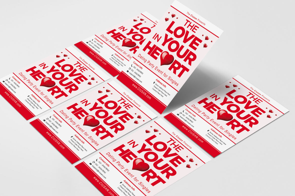 The Love in Your Heart FREE Flyer Template - view 6
