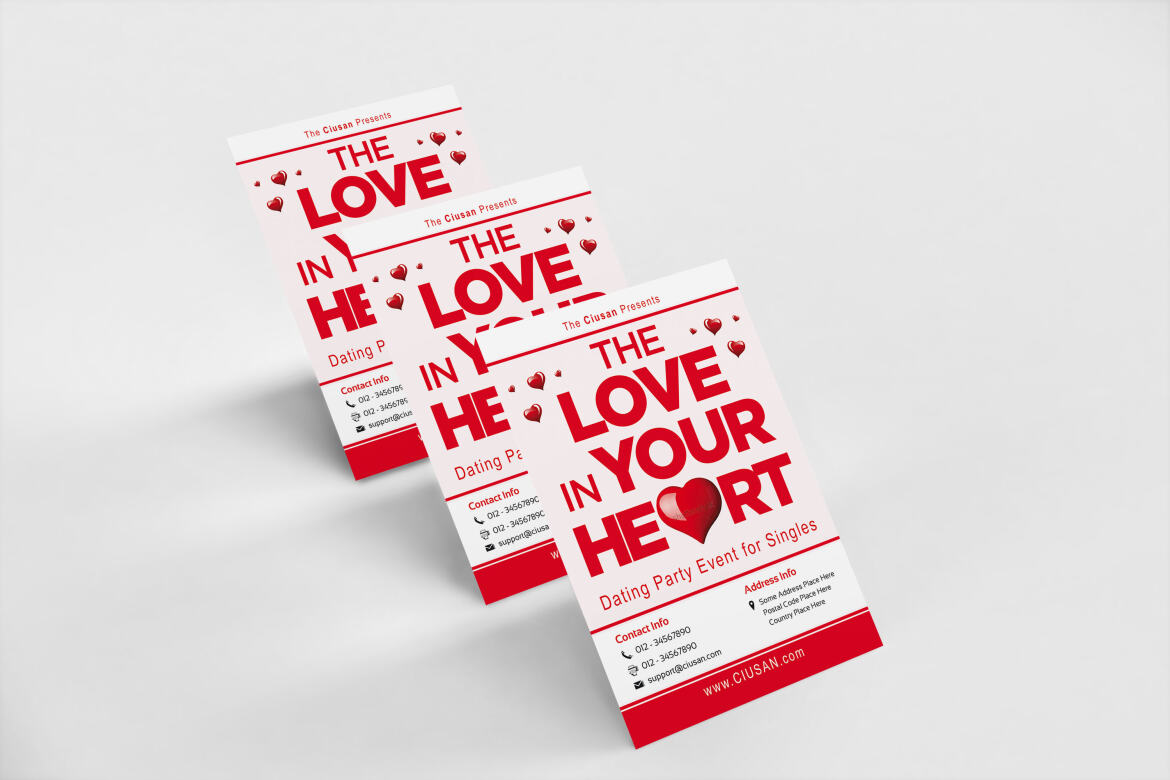 The Love in Your Heart FREE Flyer Template - view 10
