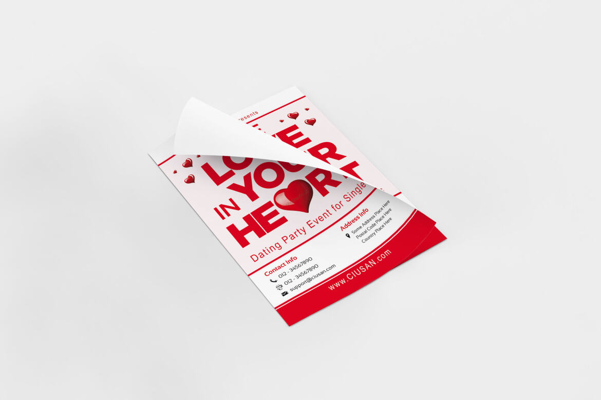 The Love in Your Heart FREE Flyer Template - view 5