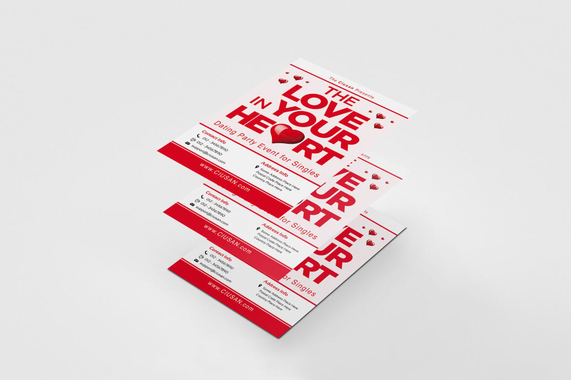 The Love in Your Heart FREE Flyer Template - view 8
