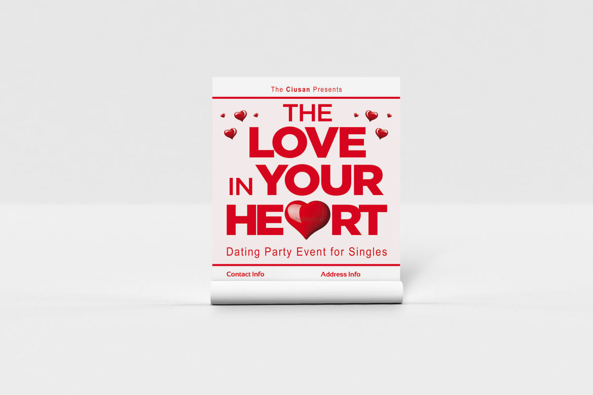 The Love in Your Heart FREE Flyer Template - view 9