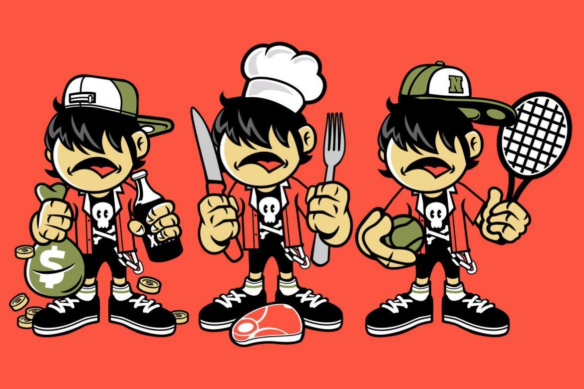 Kid Bastard Cartoon Character alternate