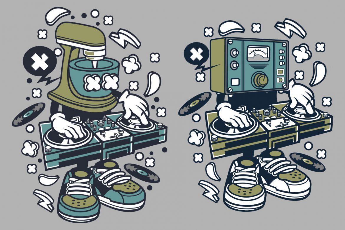 6 DJ Cartoon Character 2 - view 3