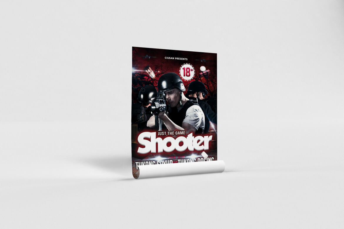 Shooter FREE Flyer Template alt