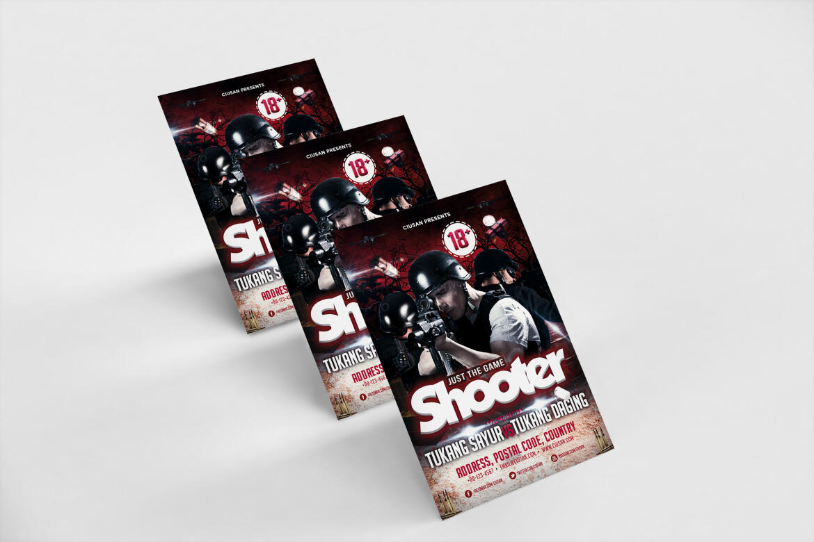 Shooter FREE Flyer Template - view 10