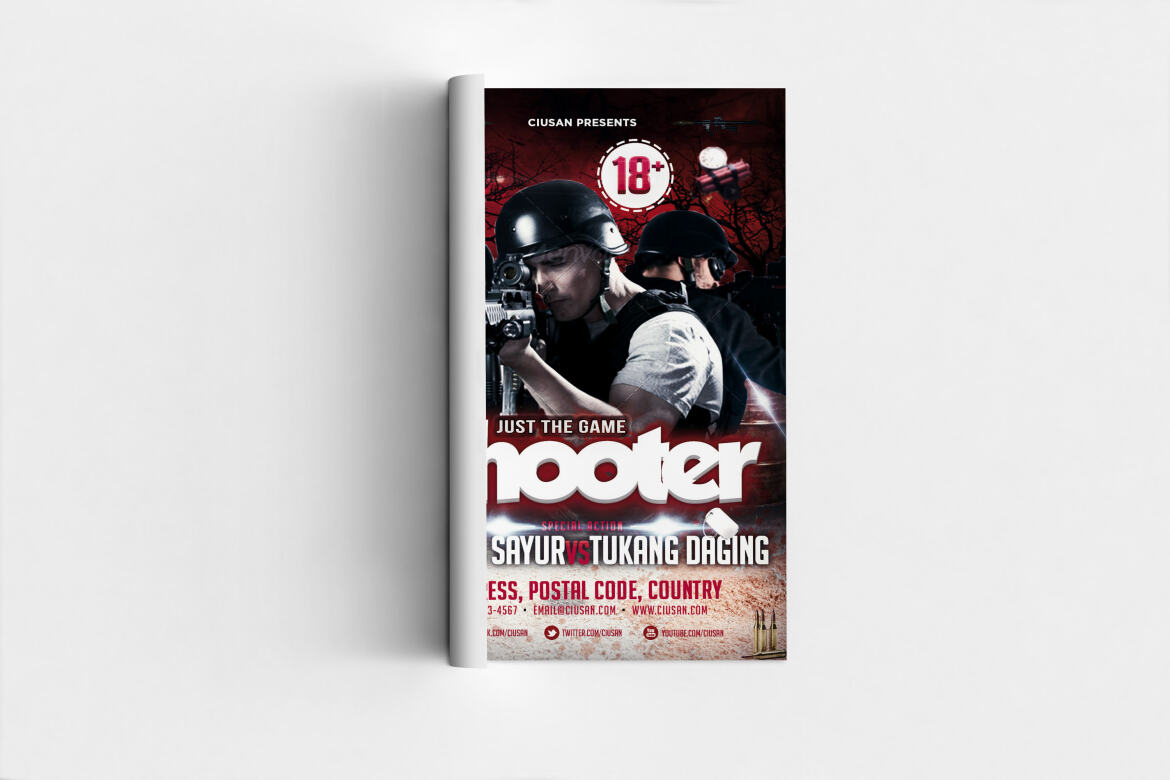 Shooter FREE Flyer Template - view 3