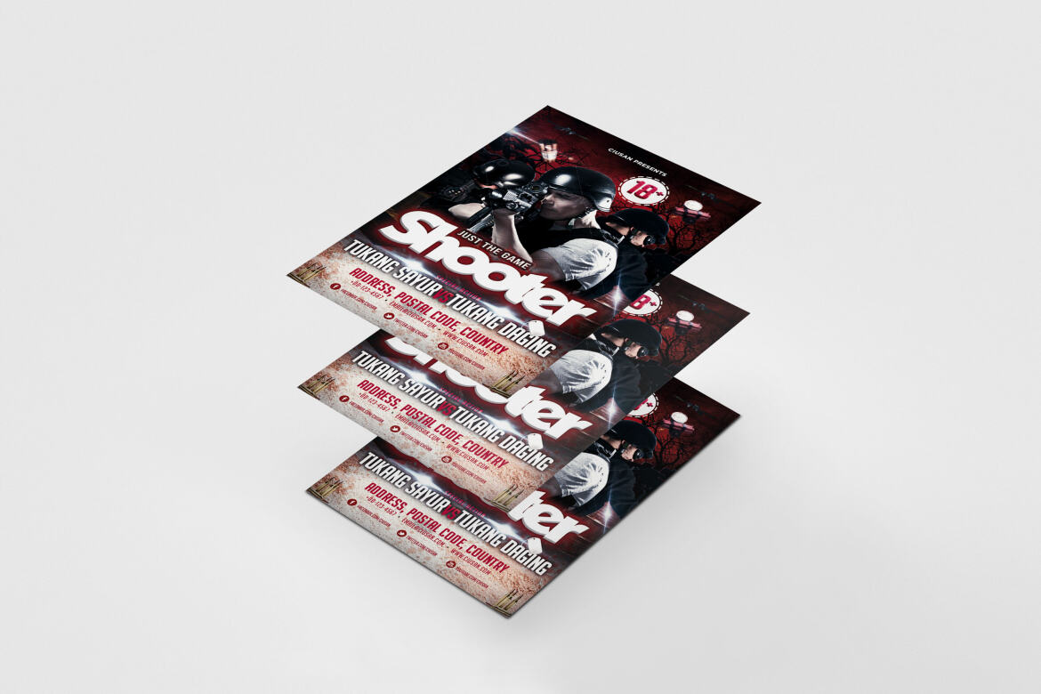 Shooter FREE Flyer Template - view 8