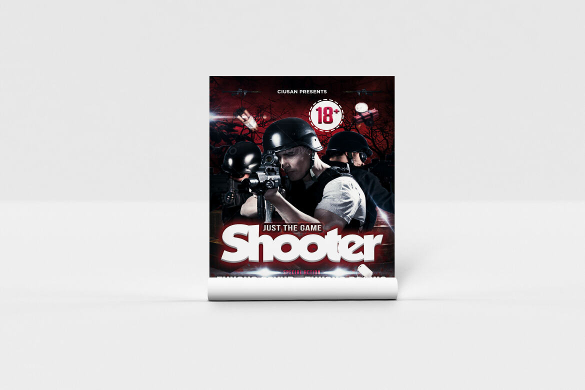 Shooter FREE Flyer Template - view 9