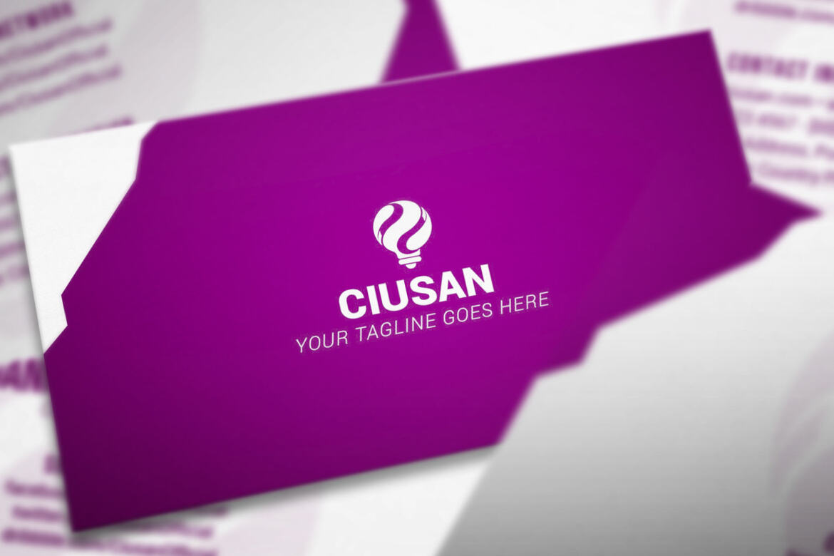 Purple Corporate – FREE Business Card Template - view 4