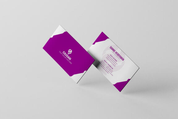 Purple Corporate – FREE Business Card Template
