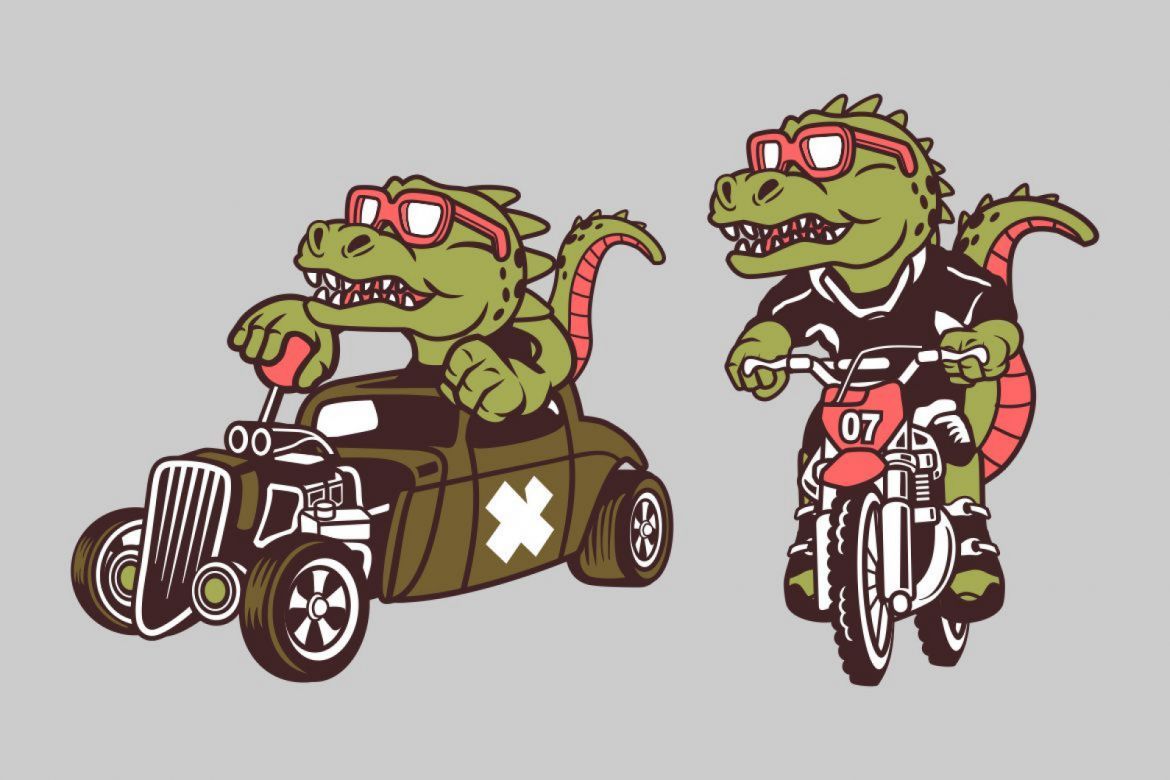 5 Trex Cartoon Character - view 2