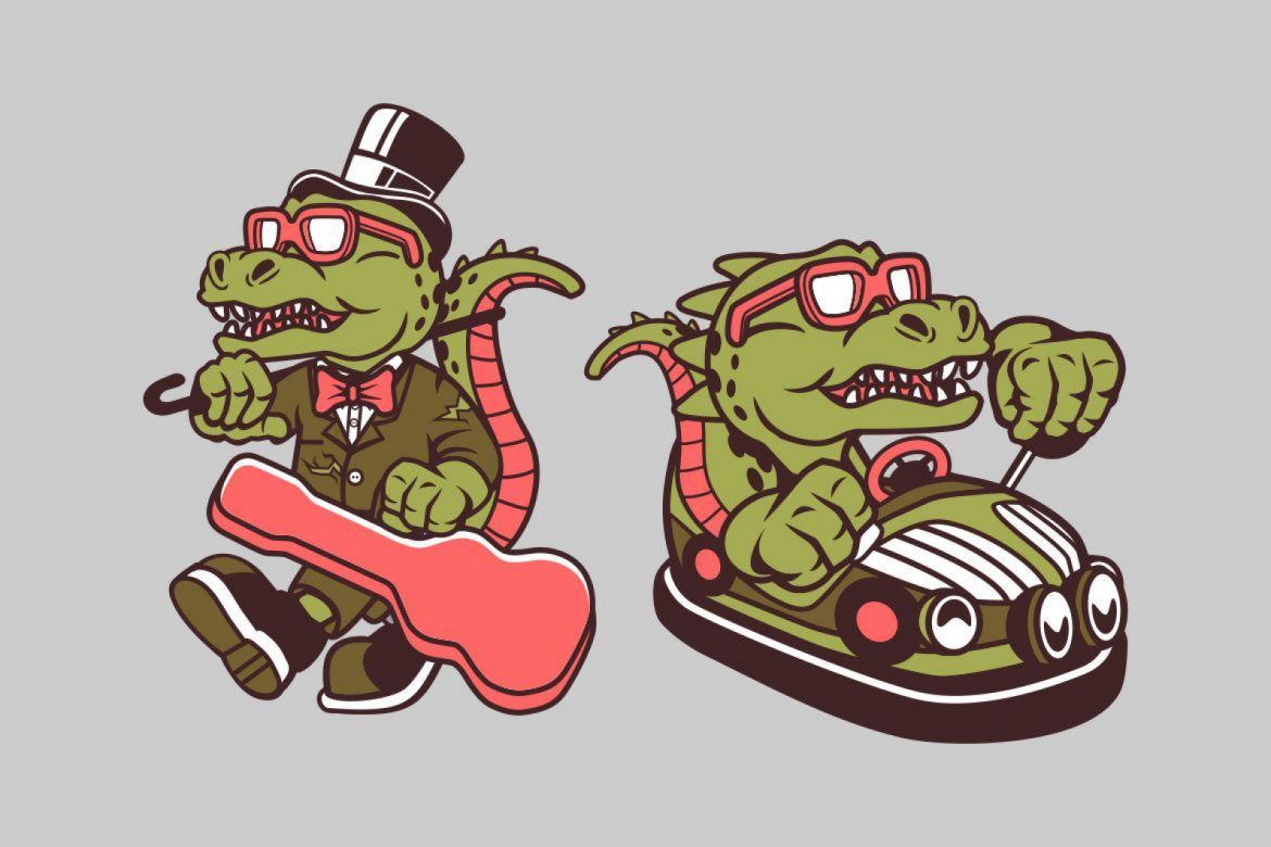 5 Trex Cartoon Character - view 3