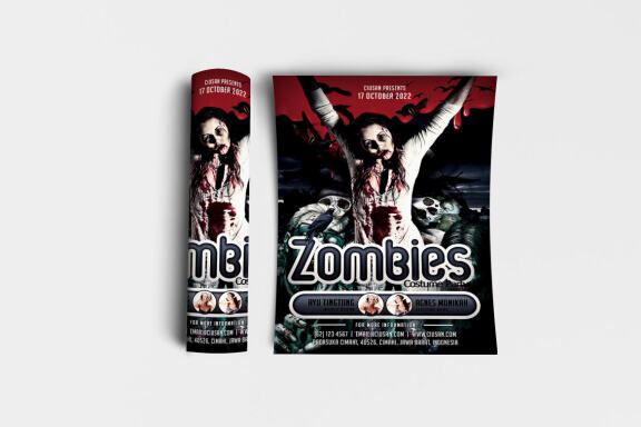 Zombies FREE Flyer Template