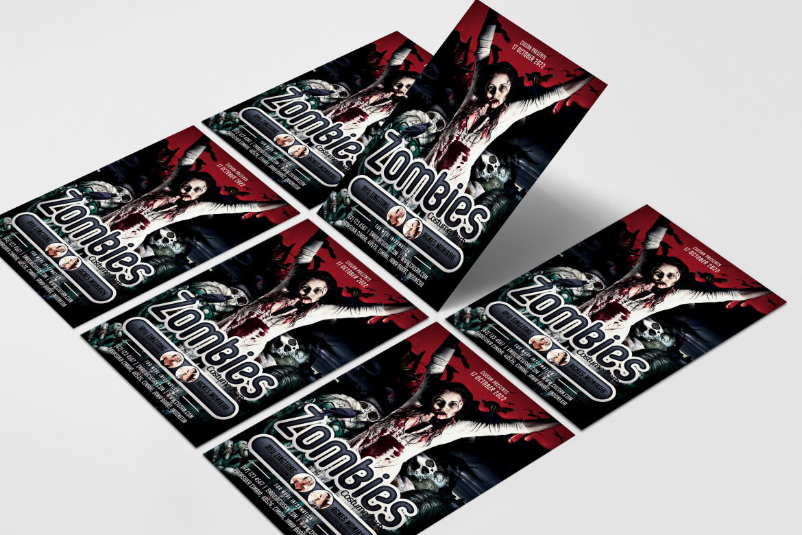 Zombies FREE Flyer Template - view 6