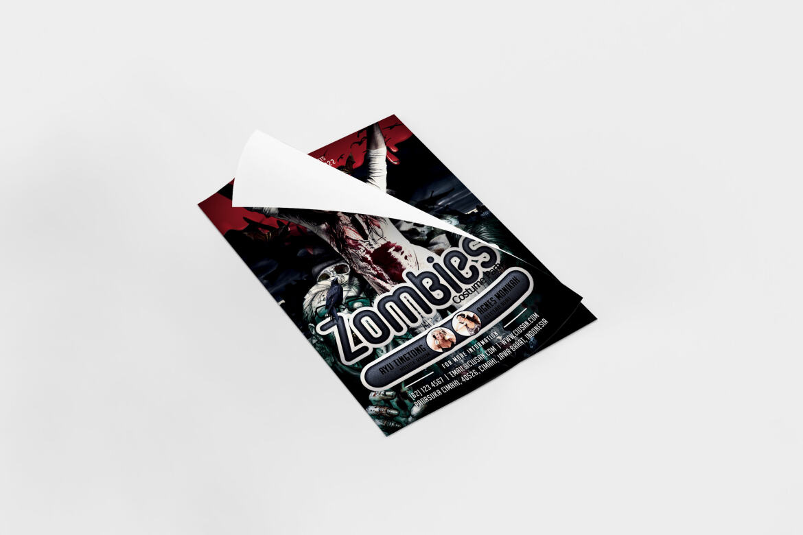 Zombies FREE Flyer Template - view 5