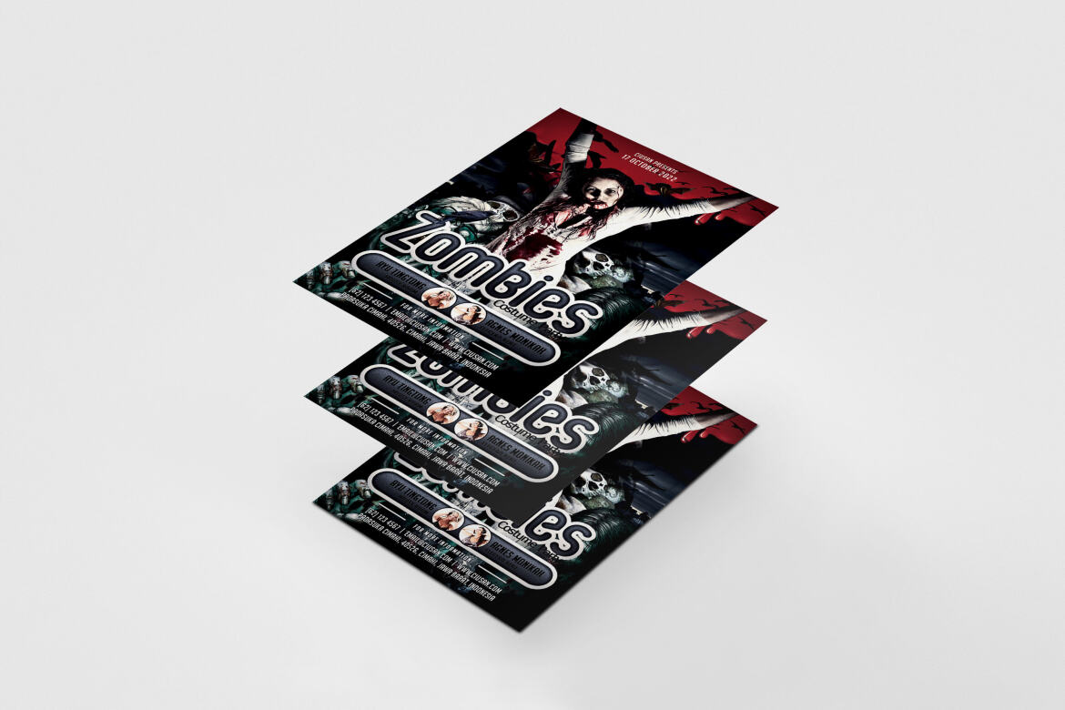 Zombies FREE Flyer Template - view 8