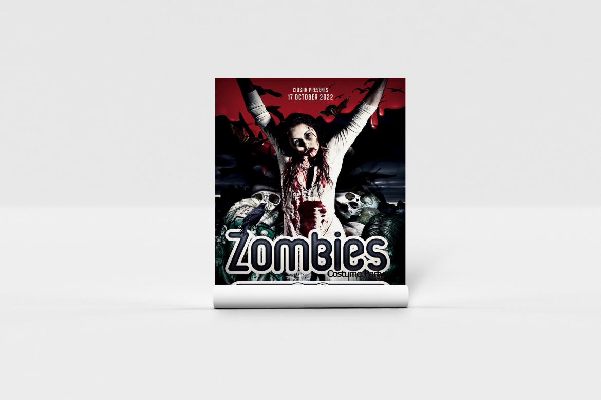 Zombies FREE Flyer Template - view 9