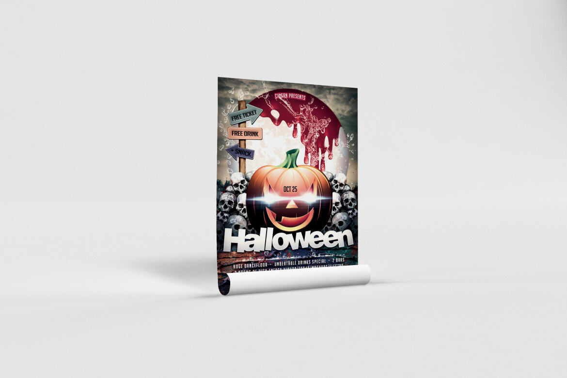 Halloween FREE Flyer Template alt
