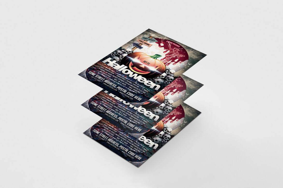 Halloween FREE Flyer Template - view 8