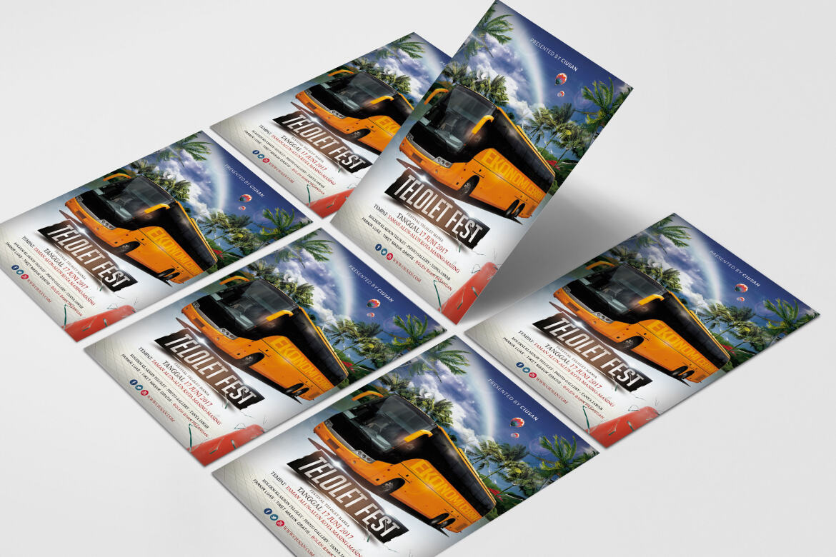 Telolet Fest FREE Flyer Template - view 6