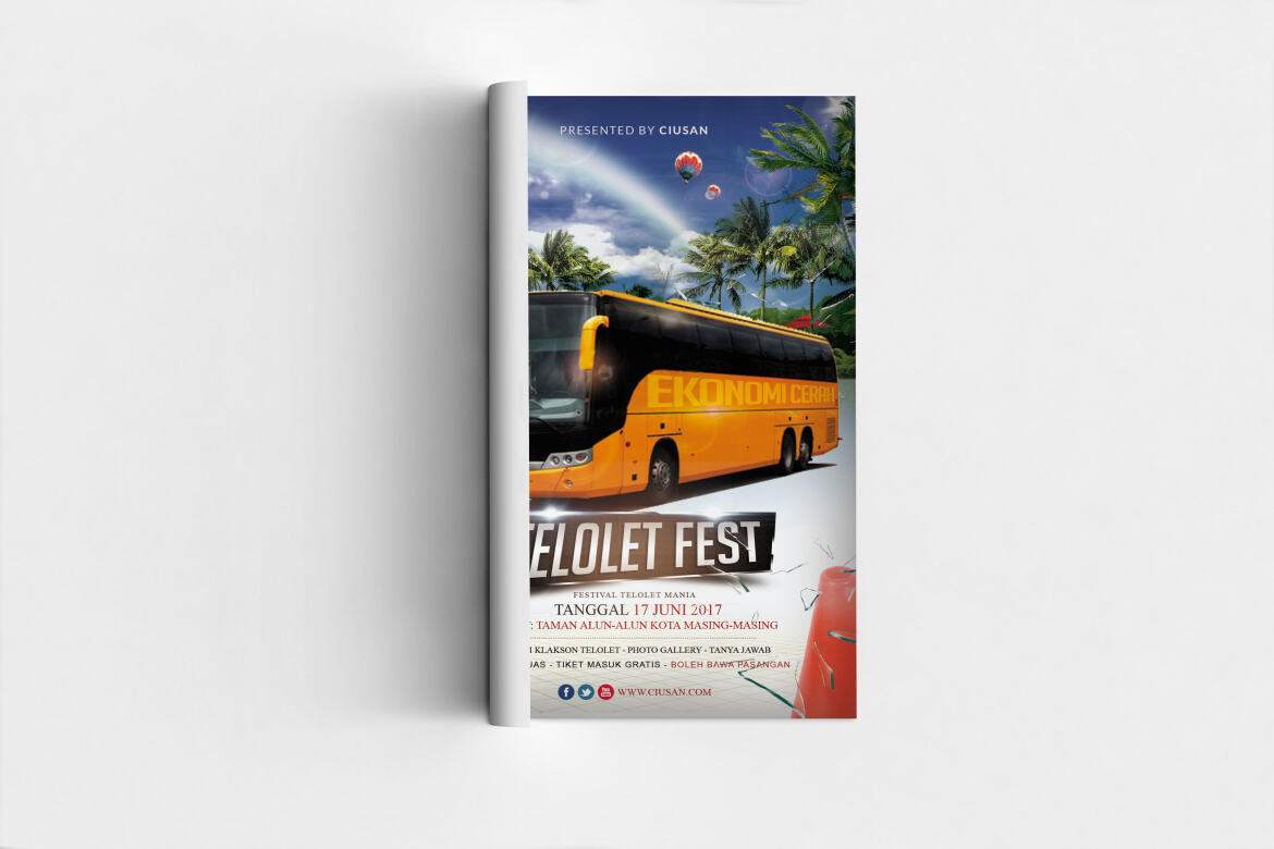 Telolet Fest FREE Flyer Template - view 3