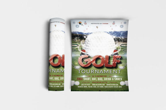 Golf Tournament FREE Flyer Template