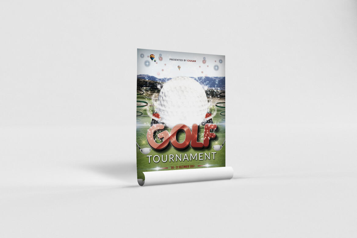 Golf Tournament FREE Flyer Template alt
