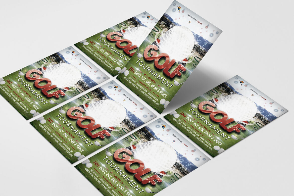 Golf Tournament FREE Flyer Template - view 6