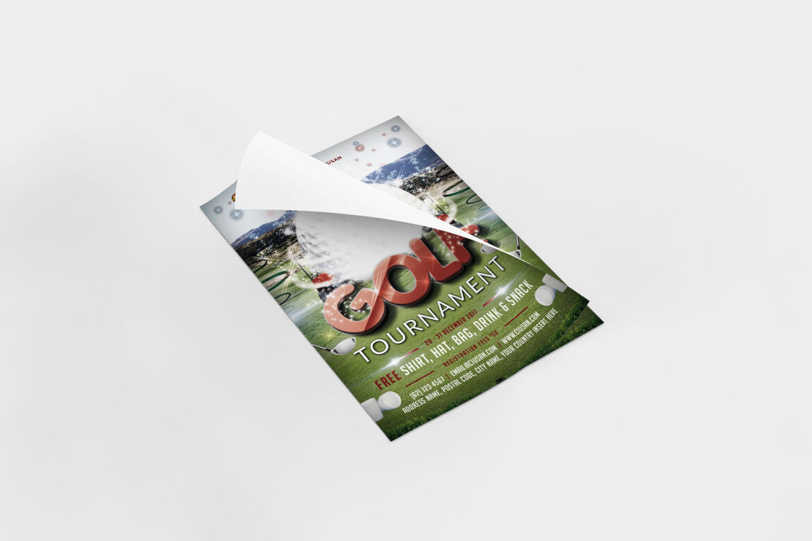 Golf Tournament FREE Flyer Template - view 5