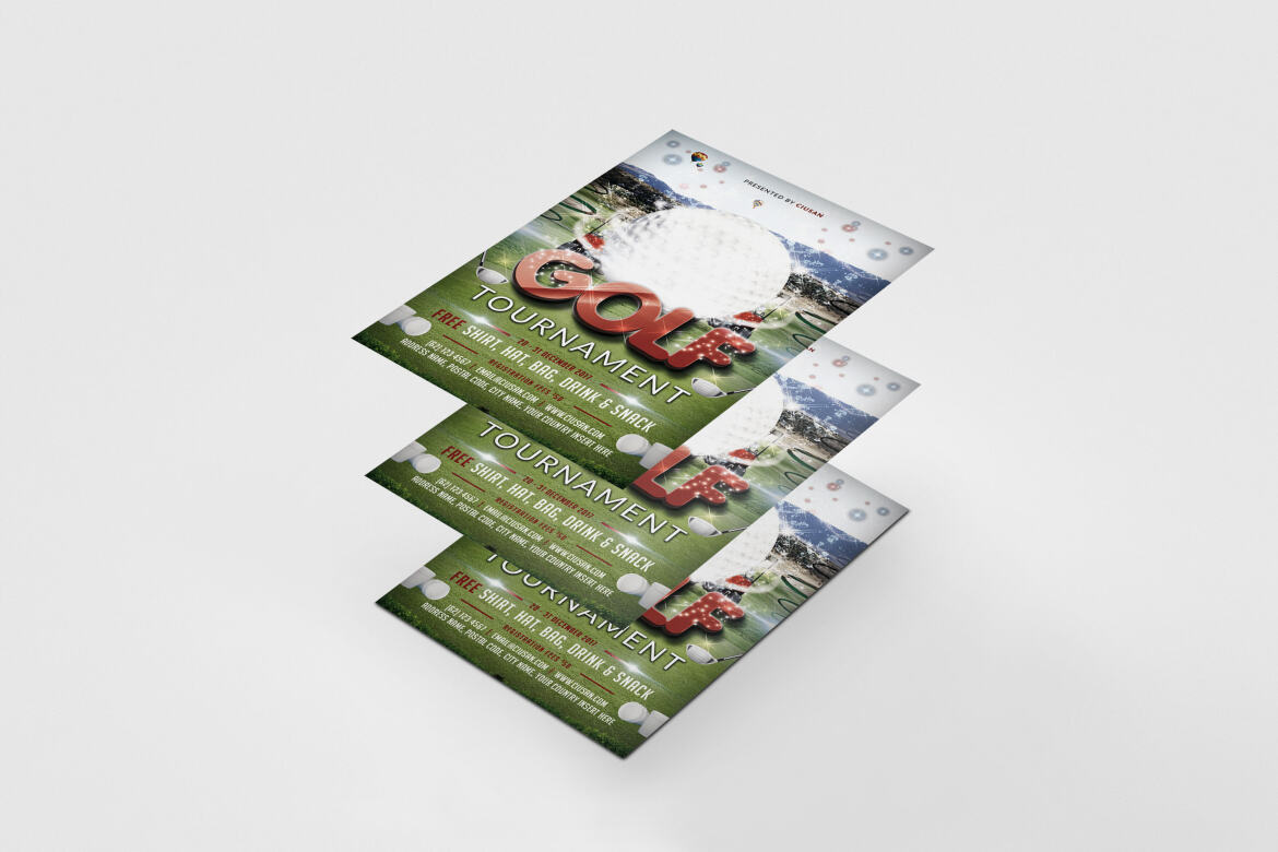 Golf Tournament FREE Flyer Template - view 8