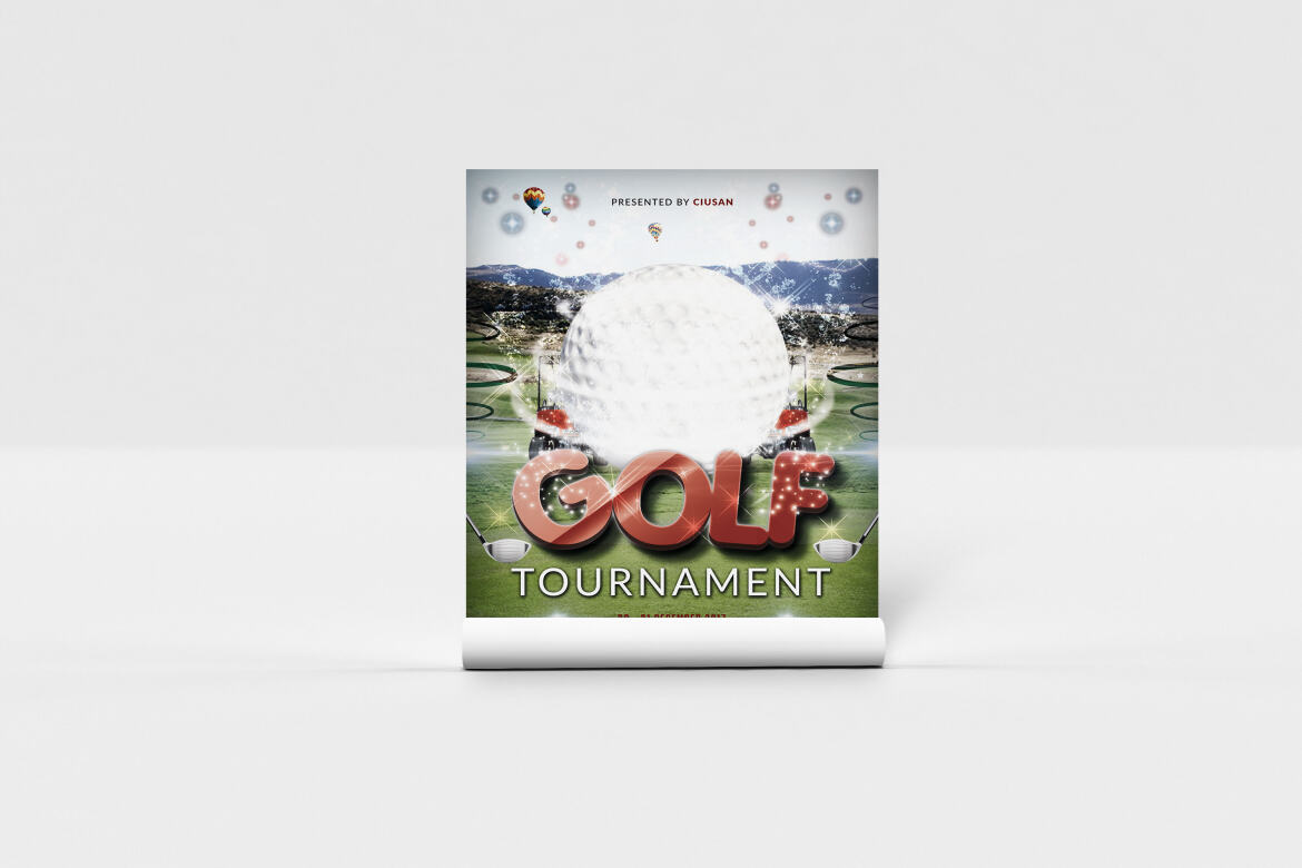 Golf Tournament FREE Flyer Template - view 9