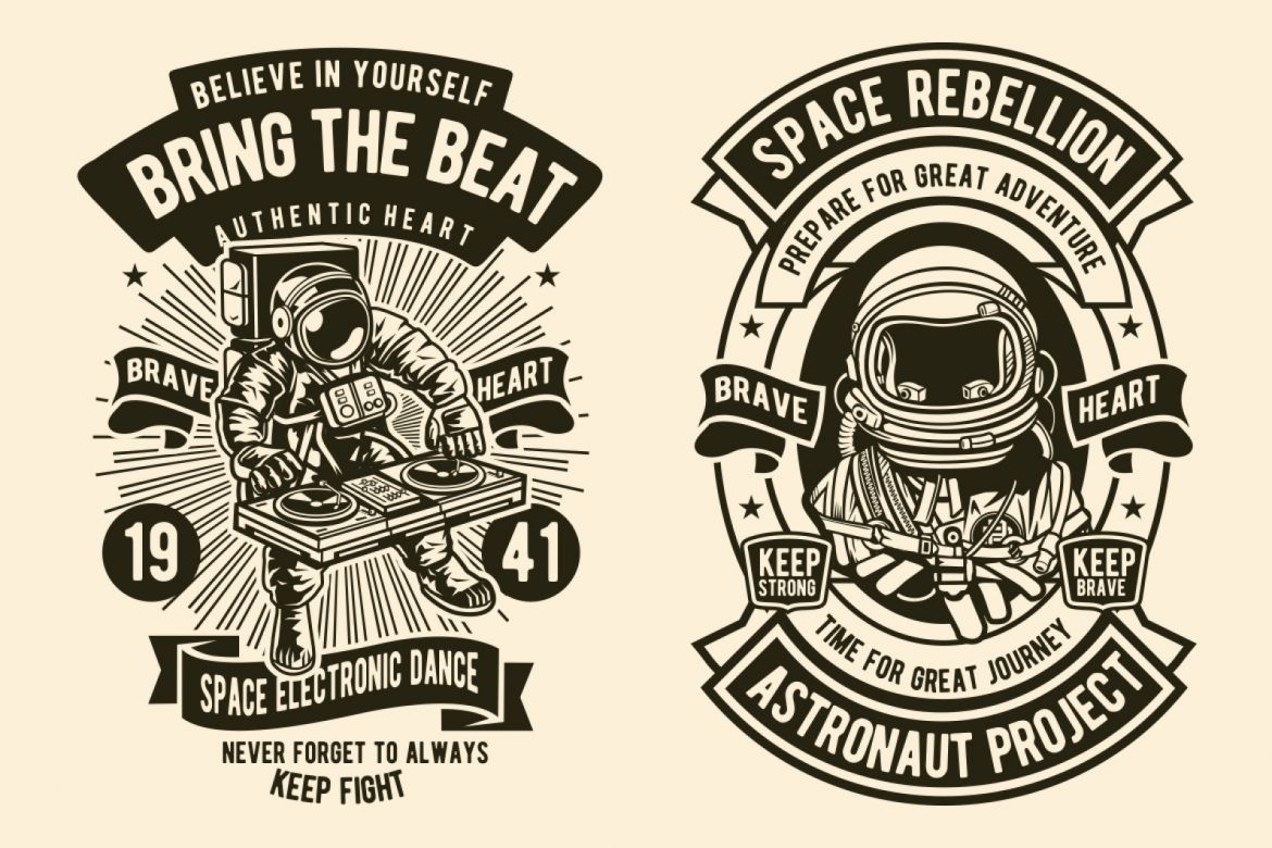 6 Astronaut Badge Design Set - view 3