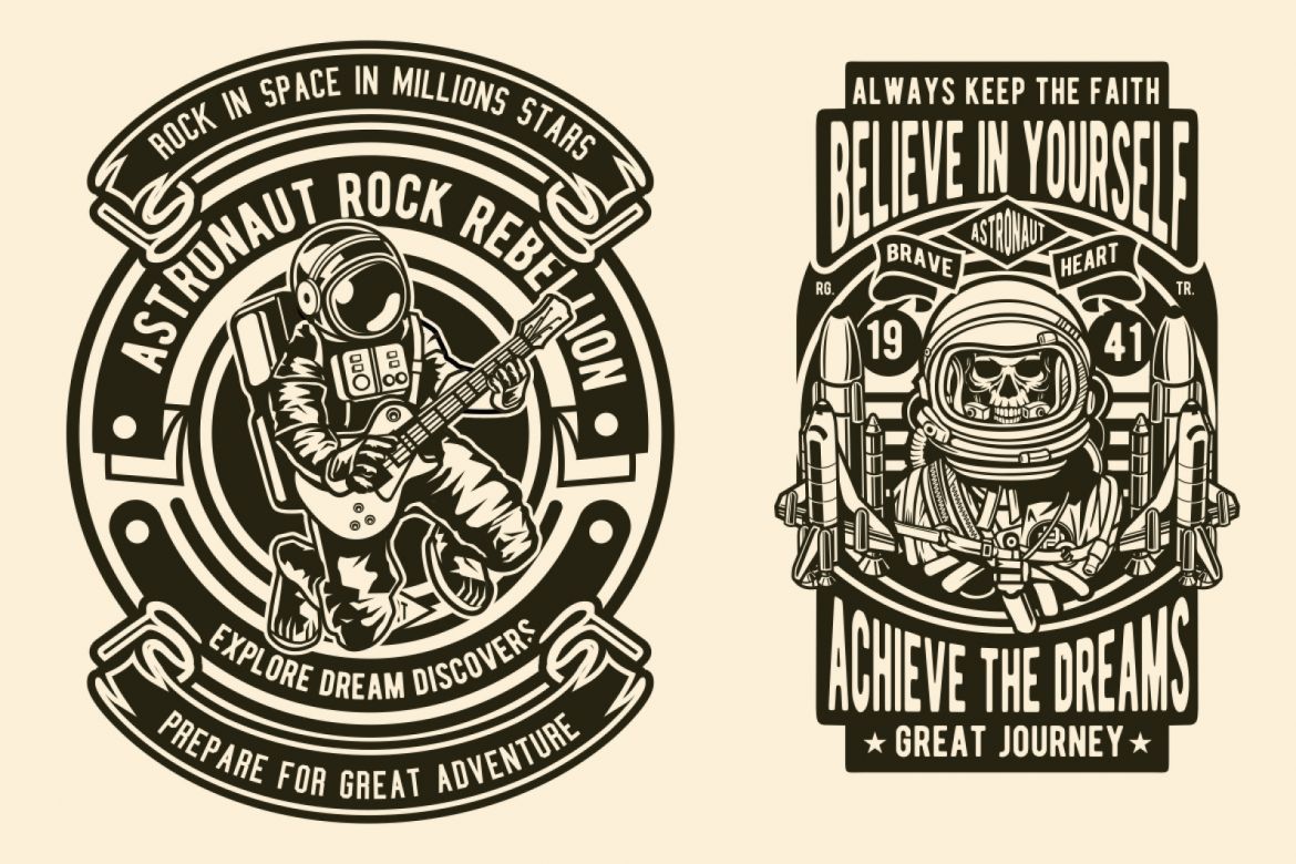 6 Astronaut Badge Design Set - view 4
