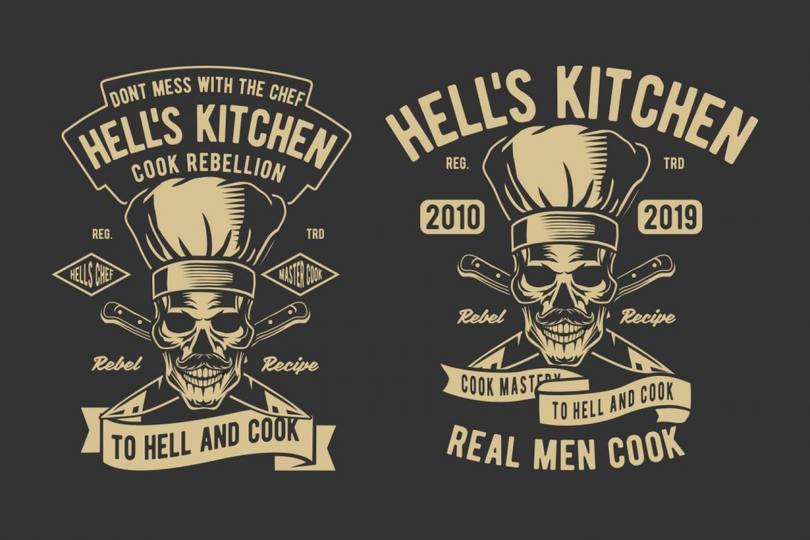 4 Chef Badge Design Set alternate