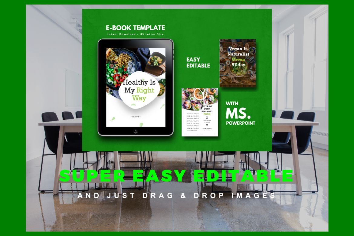 16 Pages Vegan Recipes eBook Template PowerPoint - view 10