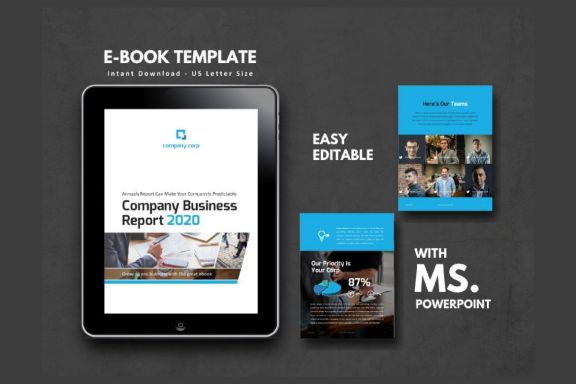 16 Business Report 2020 eBook Template PowerPoint