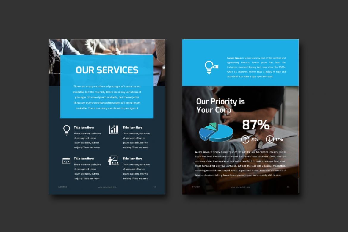 16 Business Report 2020 eBook Template PowerPoint - view 6