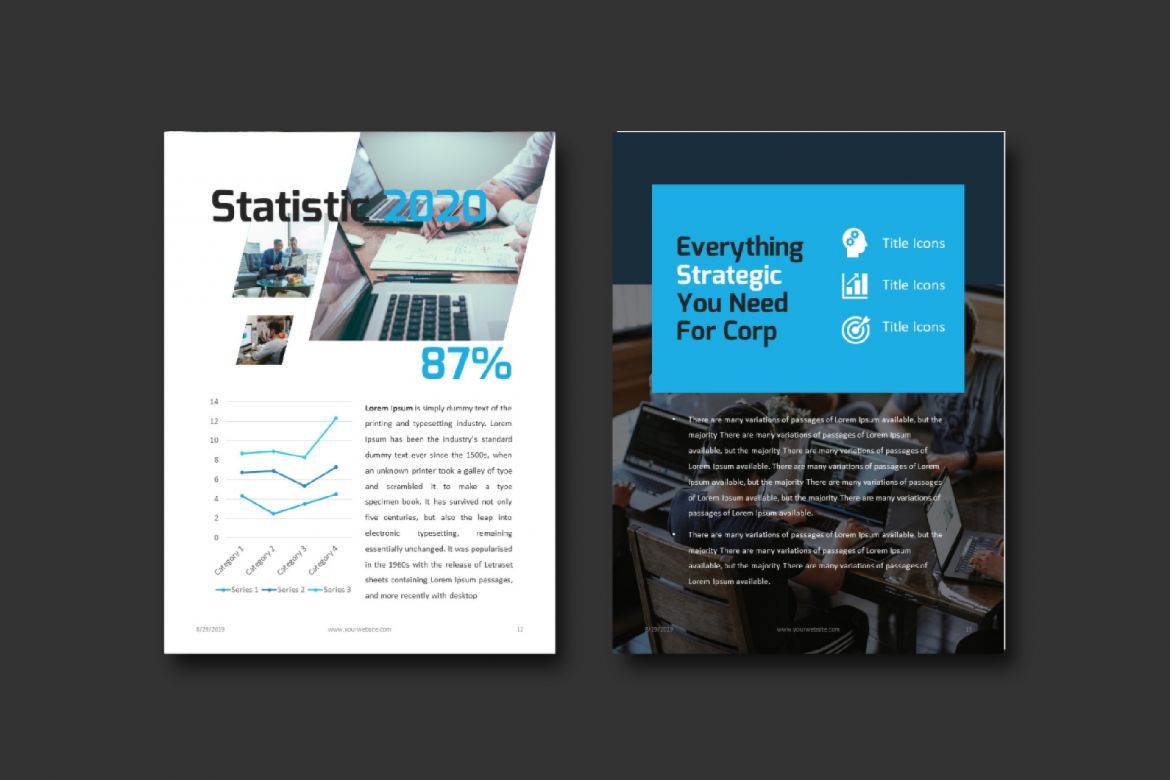 16 Business Report 2020 eBook Template PowerPoint - view 7