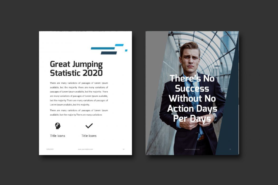 16 Business Report 2020 eBook Template PowerPoint - view 8