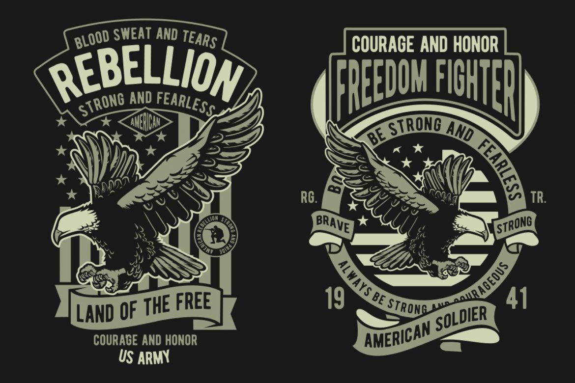 6 Eagle Badge Design Set alternate