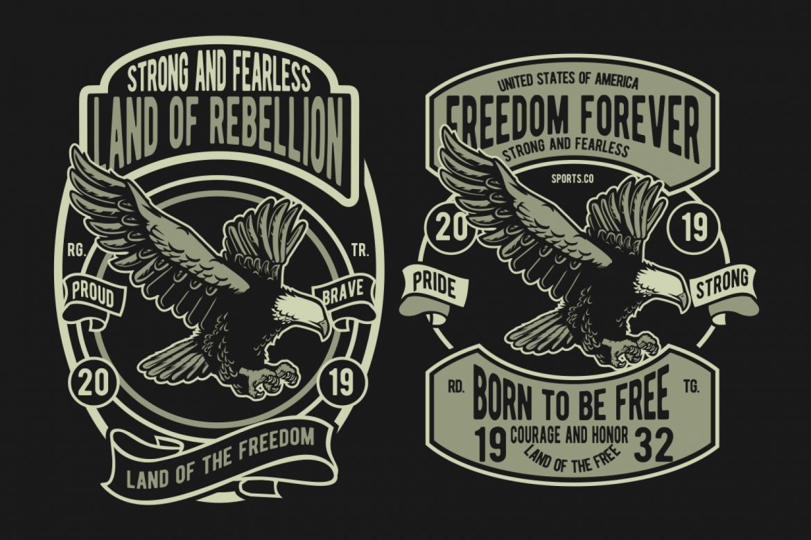 6 Eagle Badge Design Set - view 4