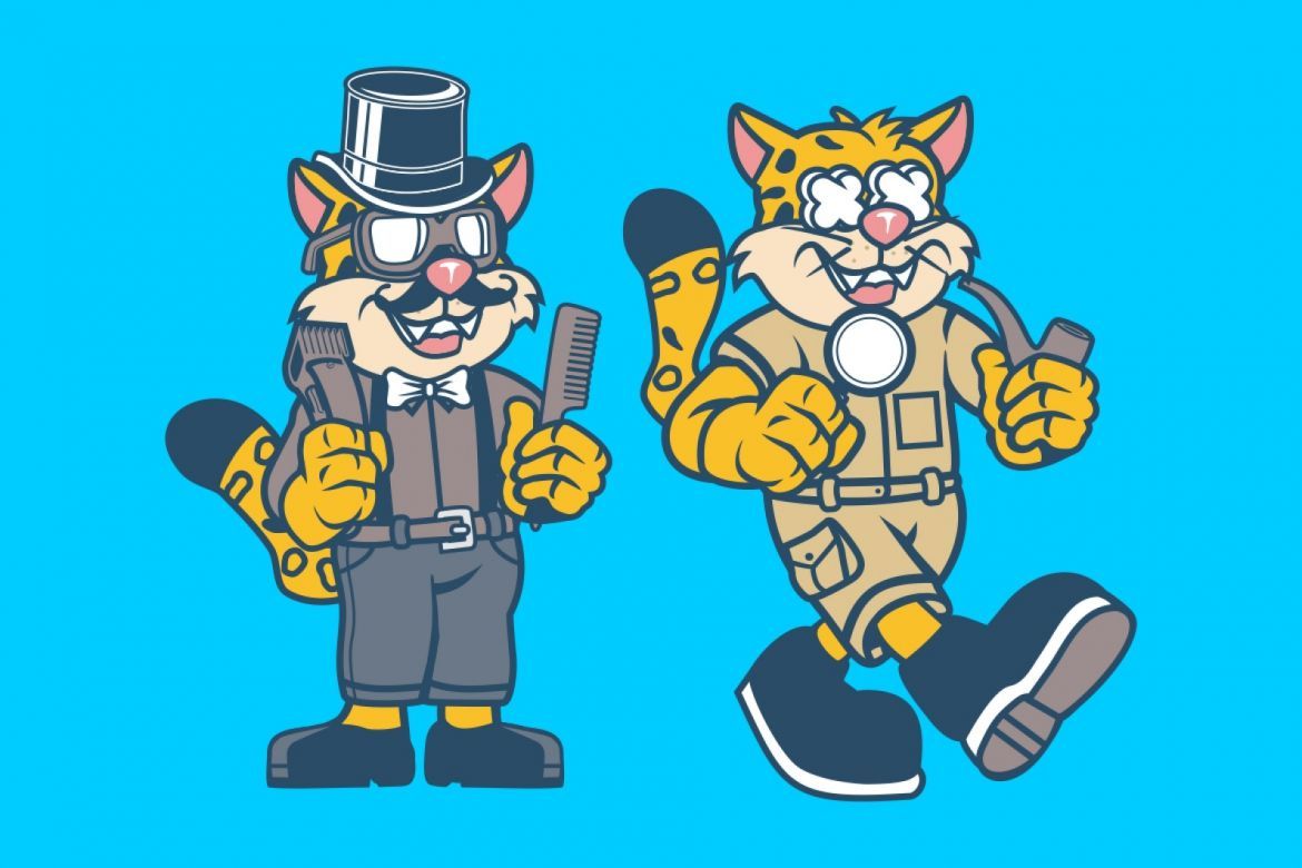 6 Leopard Cartoon Character - view 4