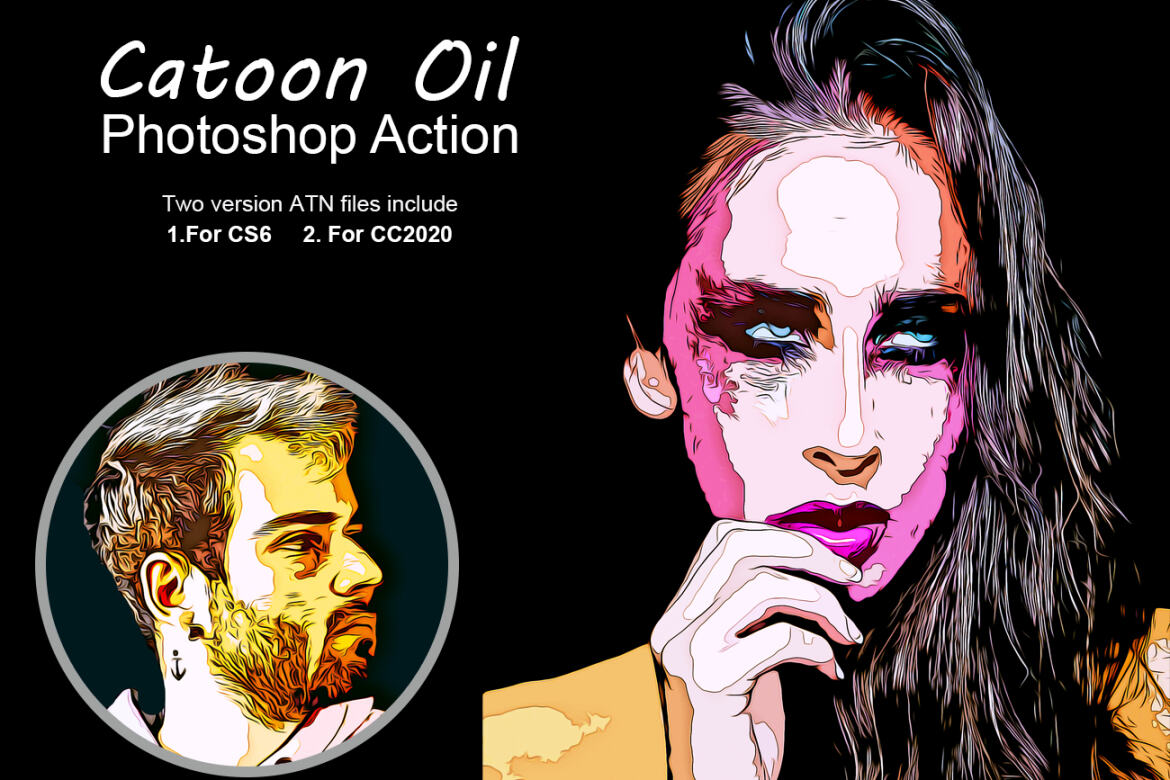 Cartoon Oil FREE Photoshop Action - view 11