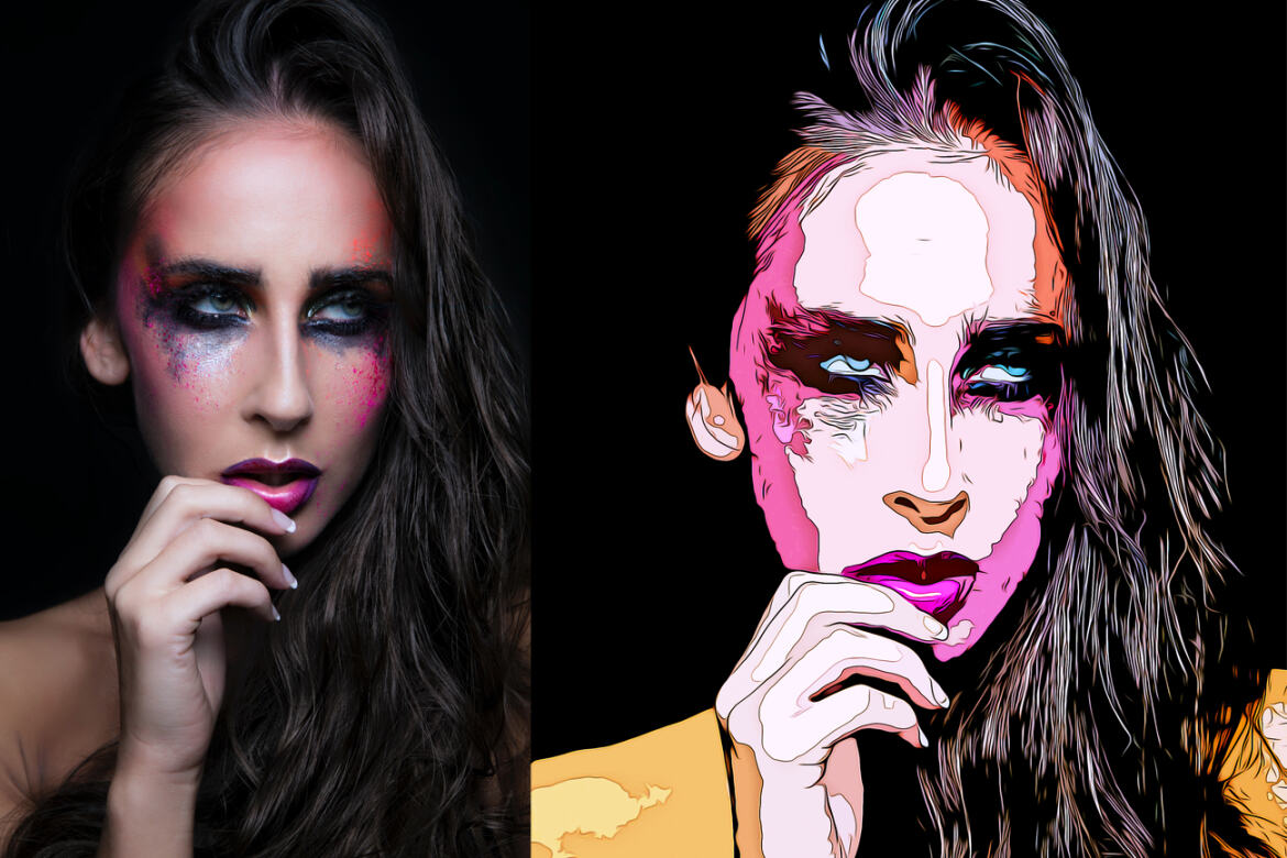 Cartoon Oil FREE Photoshop Action - view 3