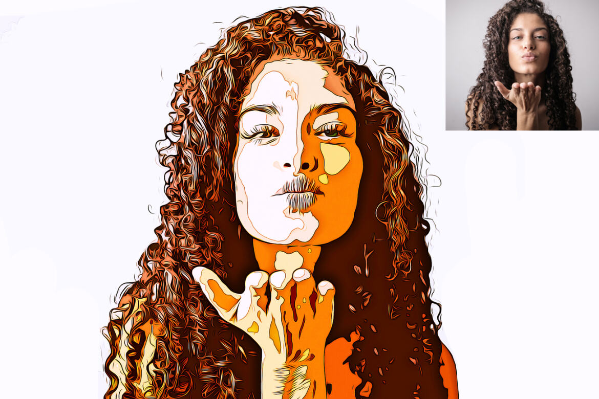 Cartoon Oil FREE Photoshop Action - view 7