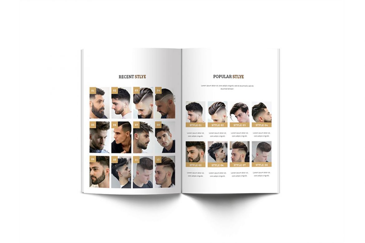 Mr.Barber Barbershop A4 Brochure Template - view 10