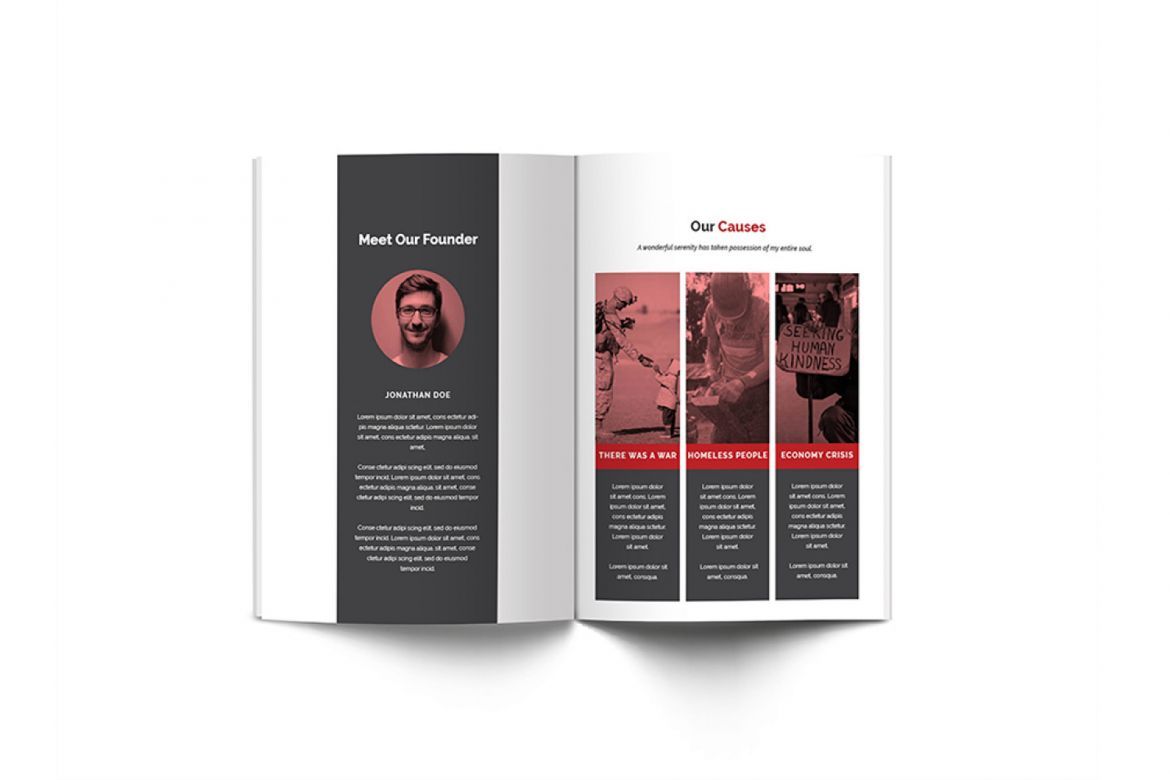 Charity A4 Brochure Template - view 8